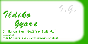 ildiko gyore business card